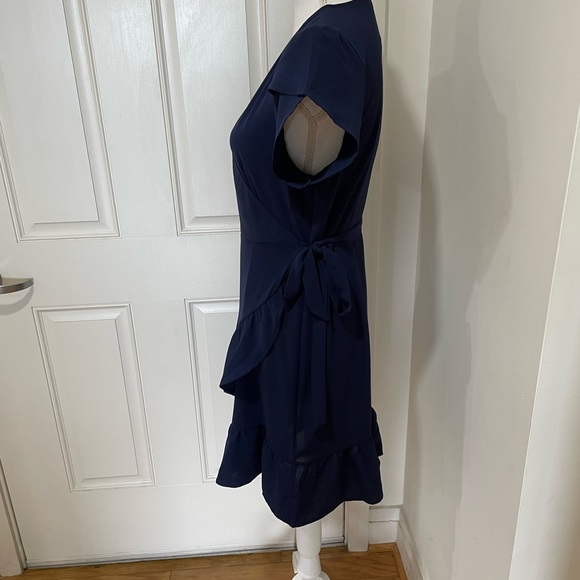 NWT Petal Sleeve Wrap Dress - Picture 5 of 11